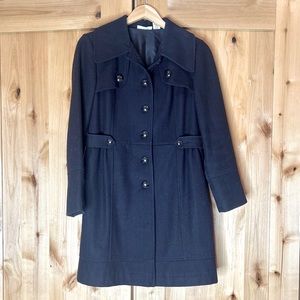 DKNY wood blend trench style coat